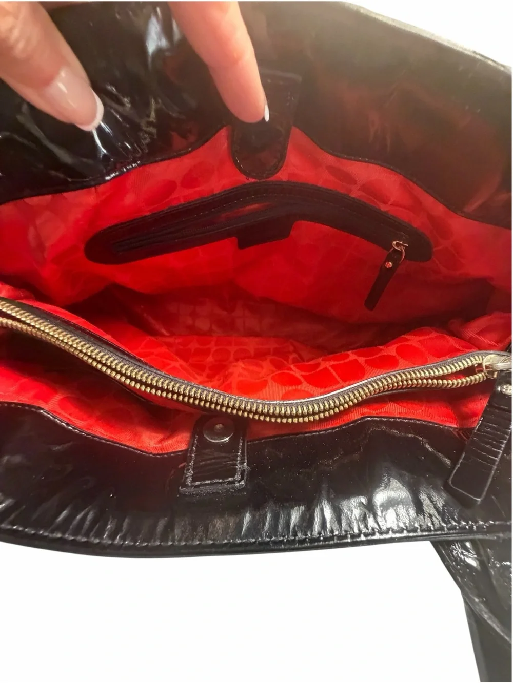 Kate Spade Black Quilted Patent Leather Tote